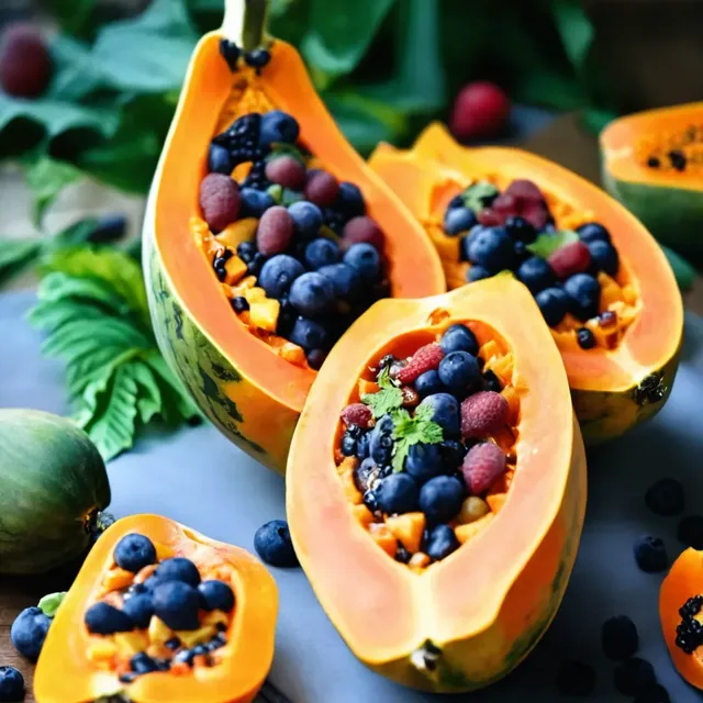 Papaya rellena