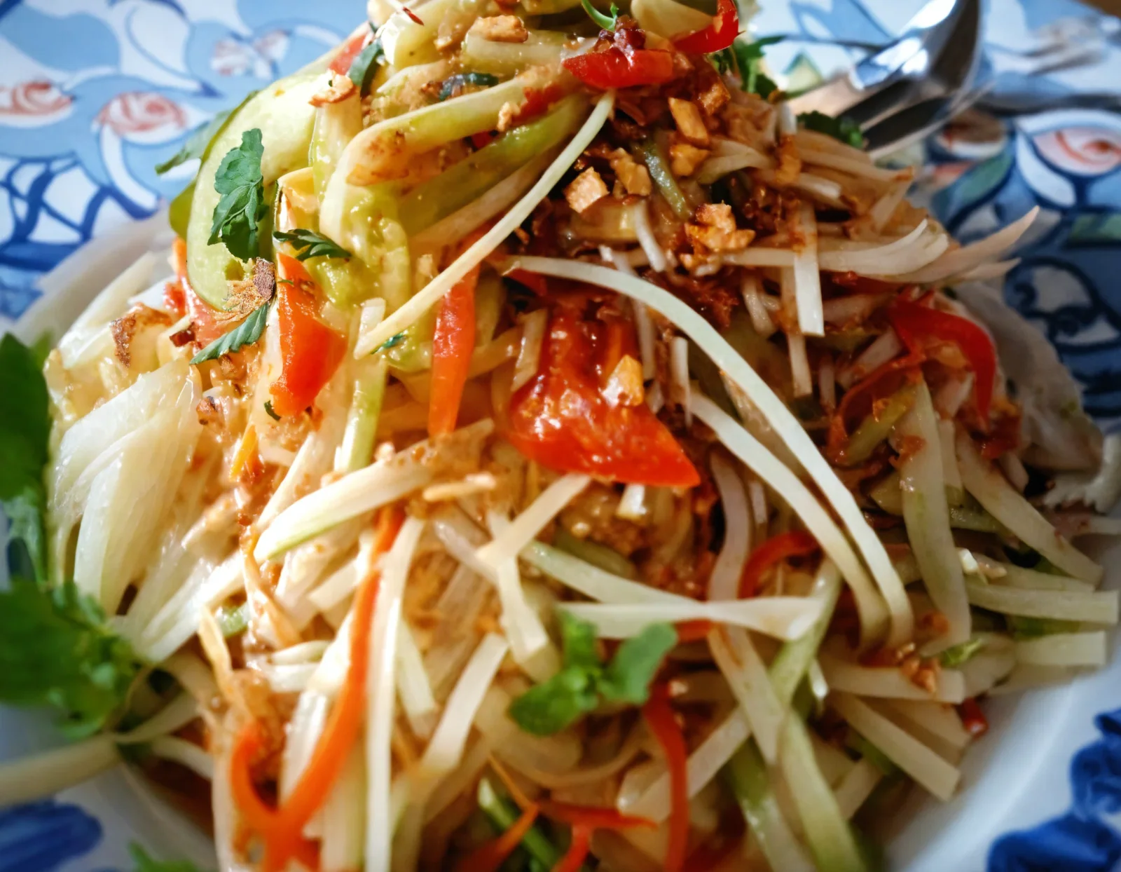 Ensalada de papaya verde