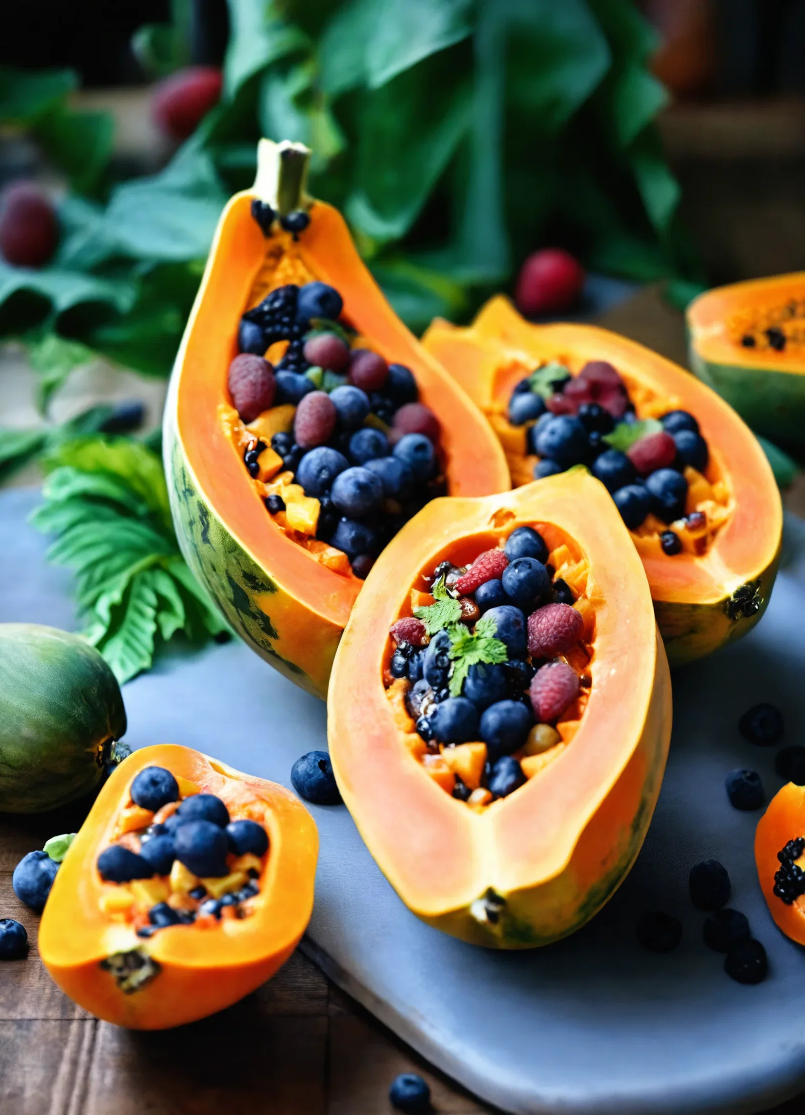 Papaya rellena