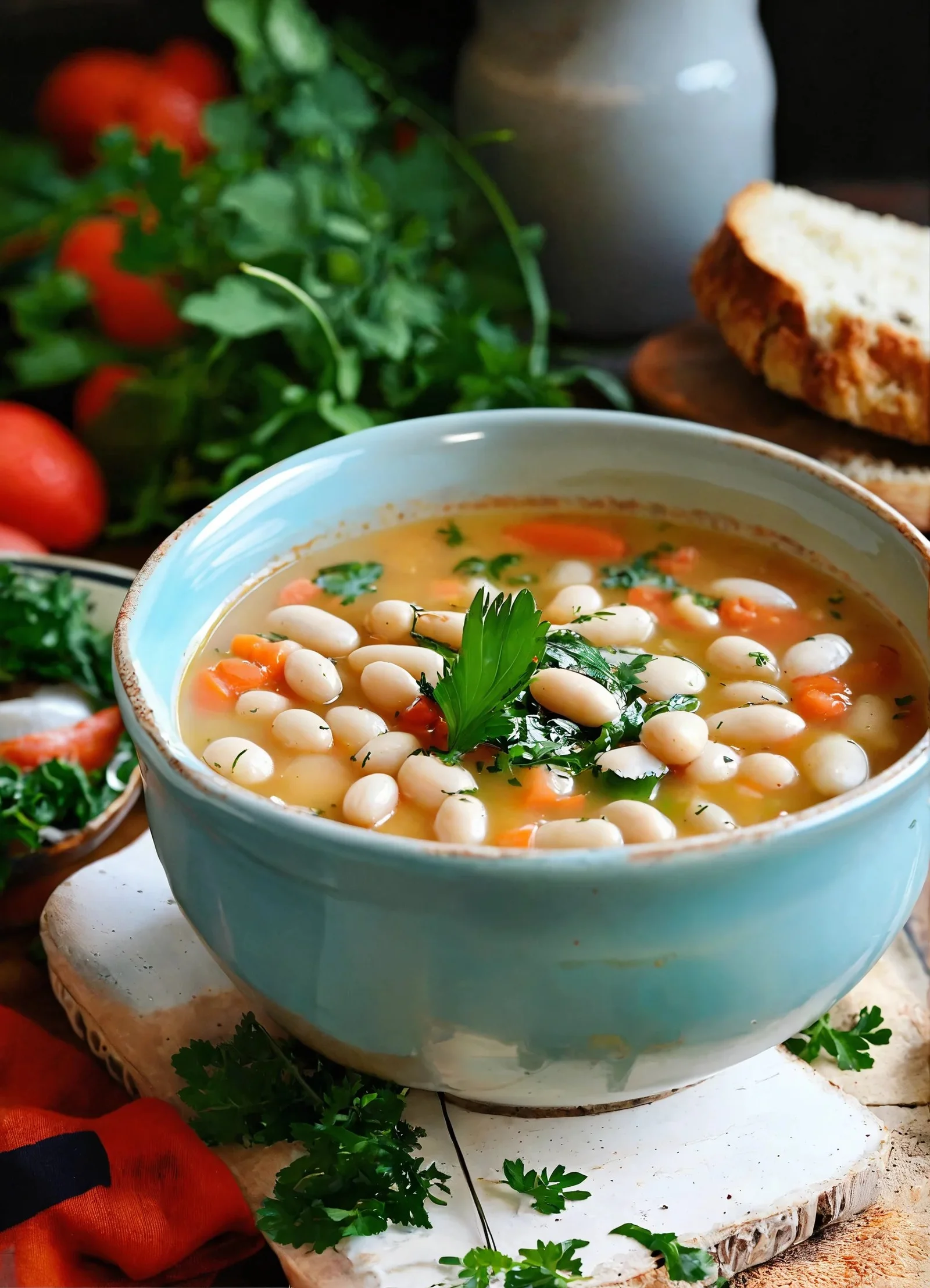 Sopa de fríjoles blancos