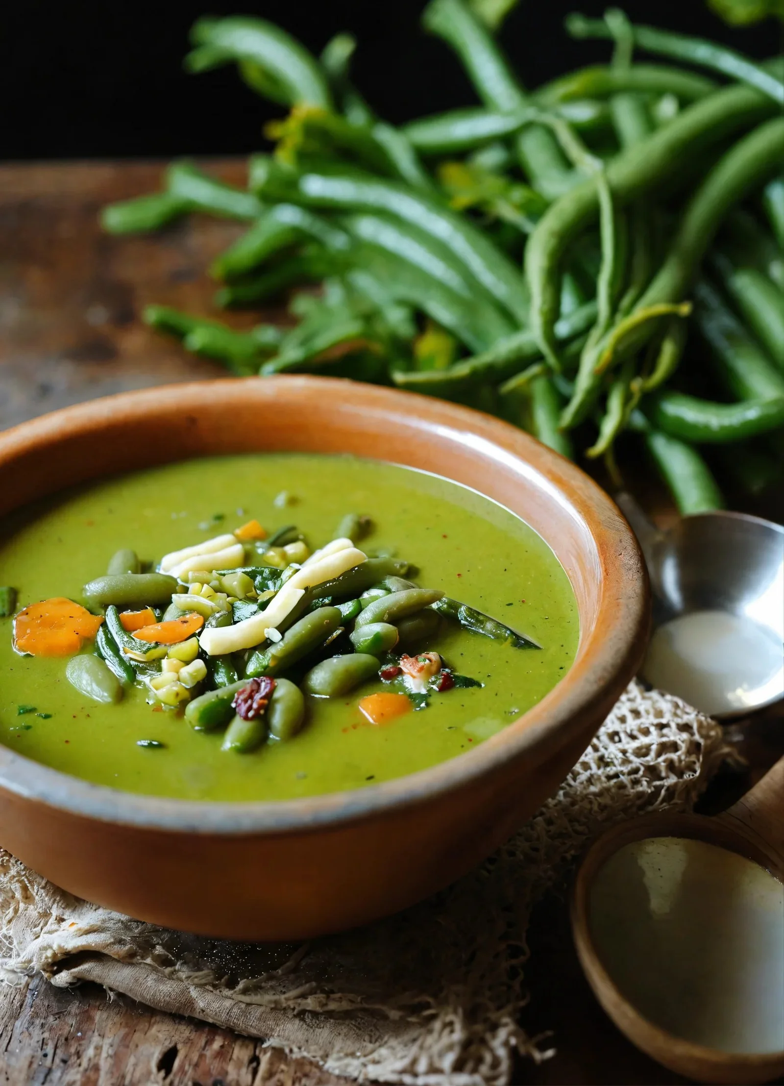 Sopa de fríjoles verdes