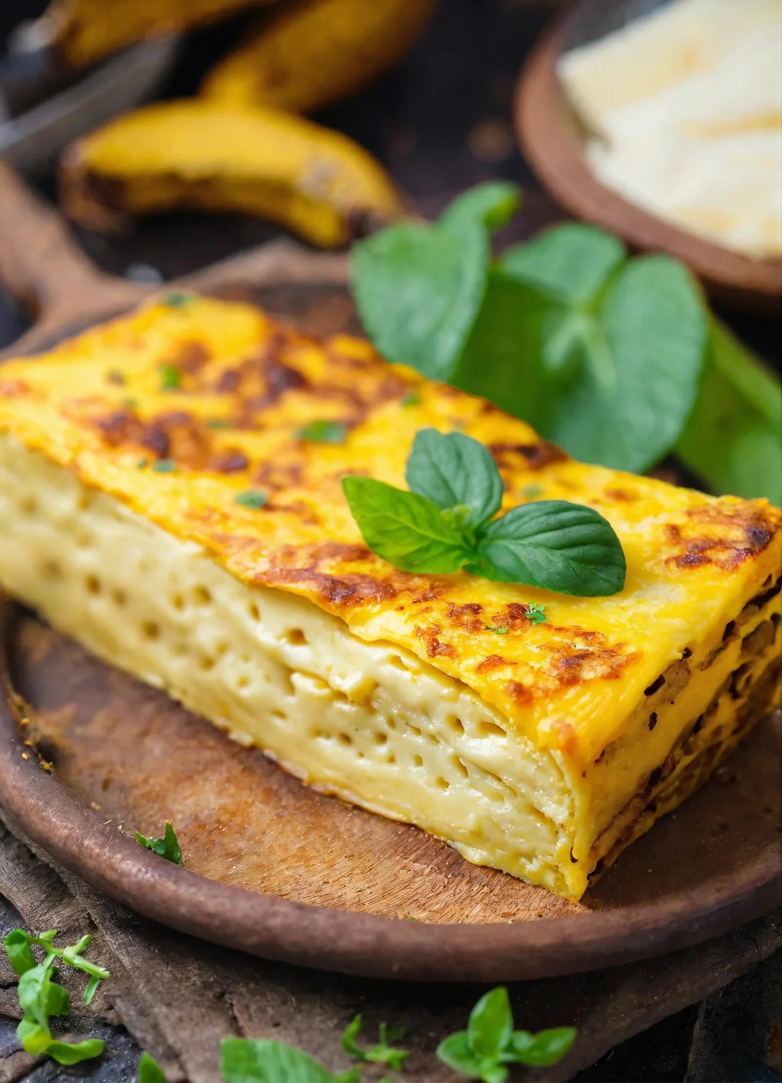 Tortilla de plátano maduro