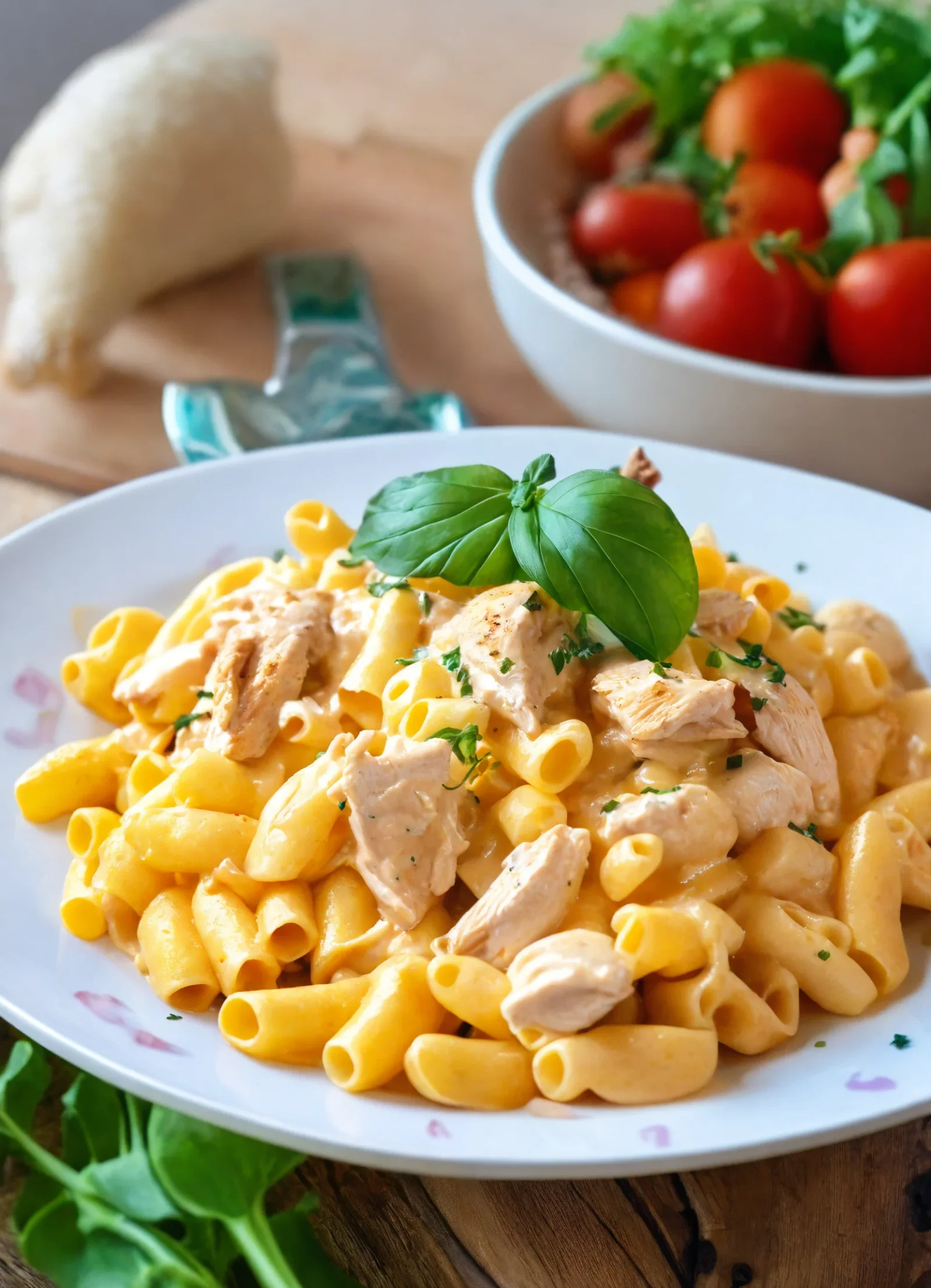 Macarrones con pollo