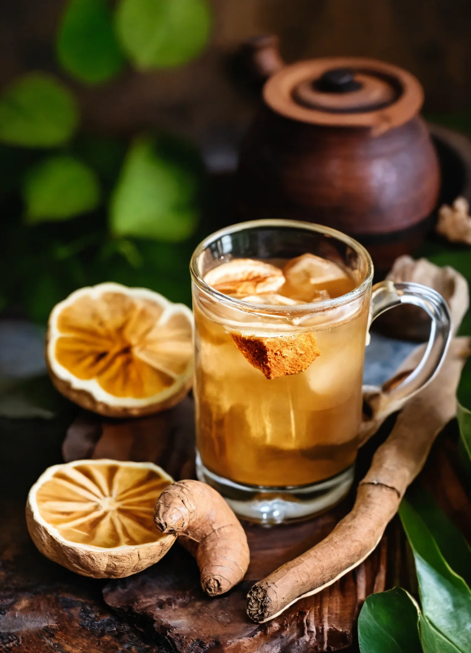 Agua de panela con jengibre