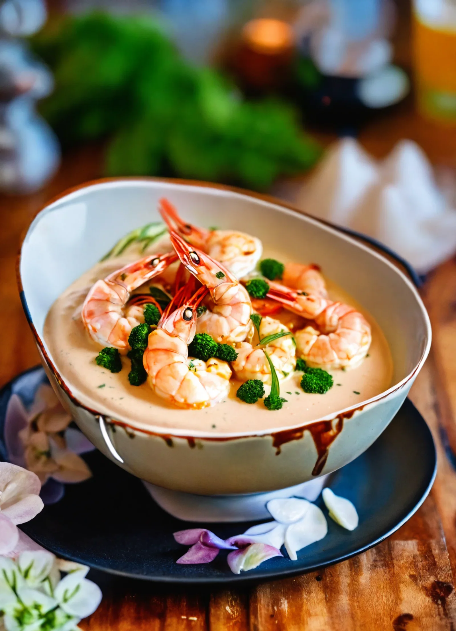 Crema de langosta (camarones o langostinos)